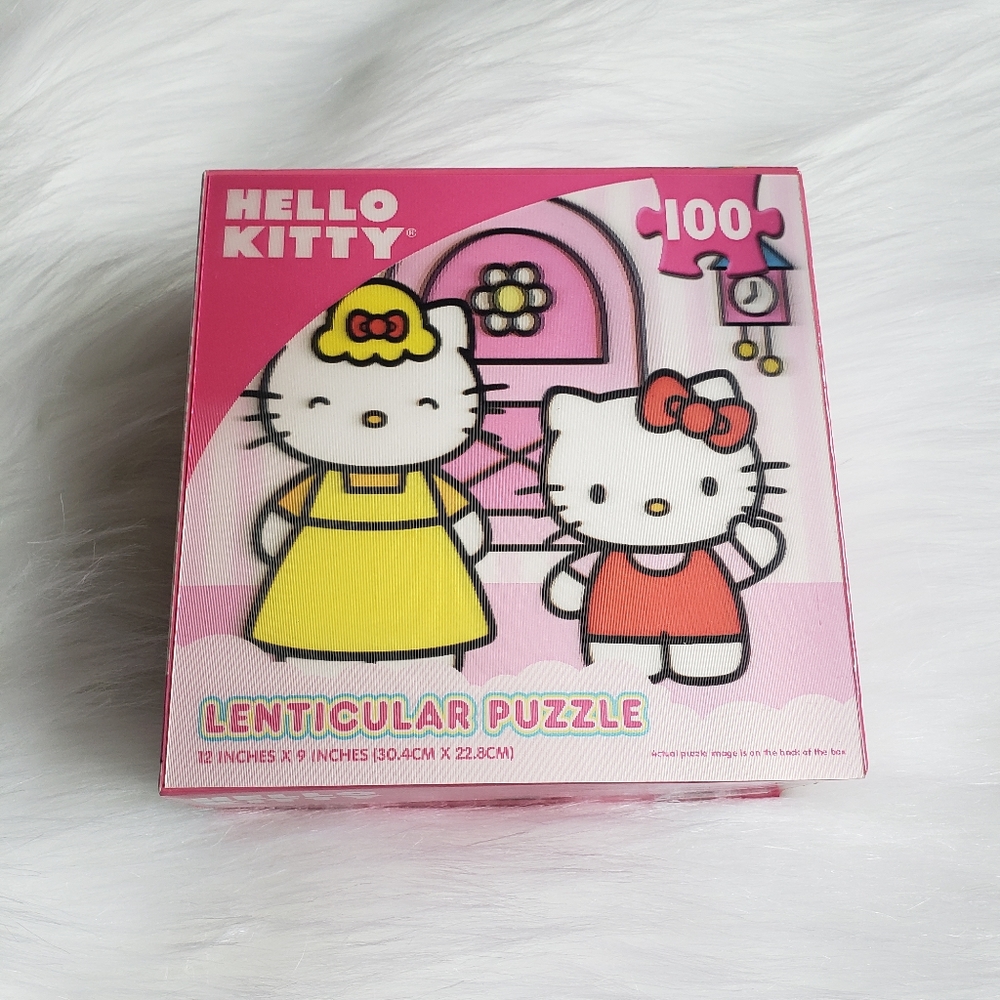 Hello Kitty New in box family 100‎ piece lenticular puzzle